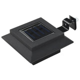 Lampe solaire à LED carrée d'extérieur 6 pcs 12 cm Noir