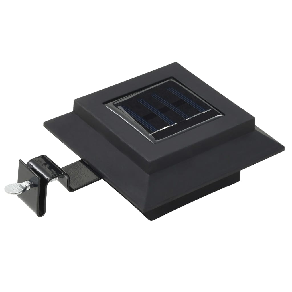 6pcs 12cm Square LED Solar Light Outdoor Black