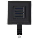 Lampe solaire à LED carrée d'extérieur 6 pcs 12 cm Noir