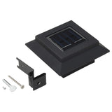 6pcs 12cm Square LED Solar Light Outdoor Black