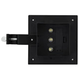 6pcs 12cm Square LED Solar Light Outdoor Black