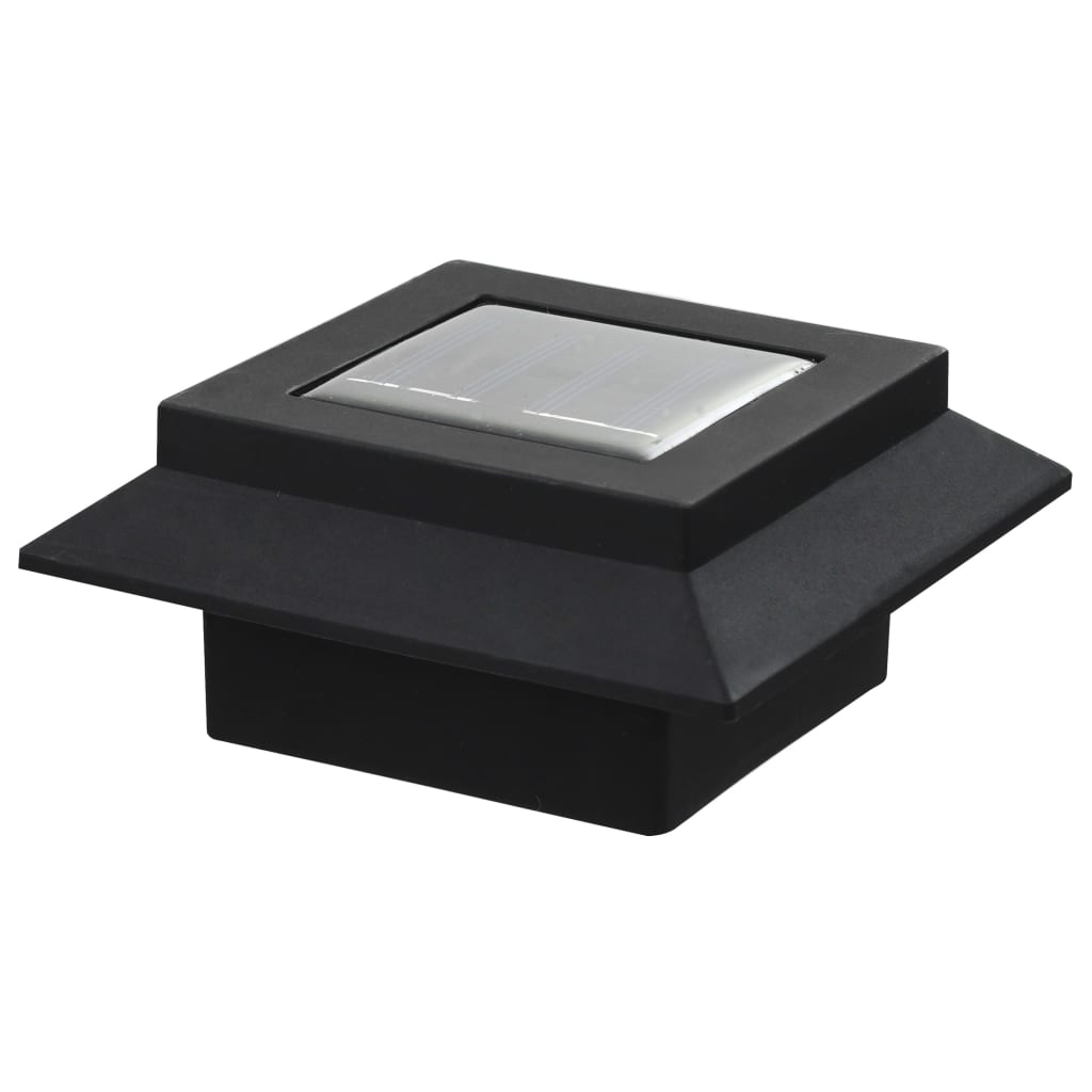 6pcs 12cm Square LED Solar Light Outdoor Black