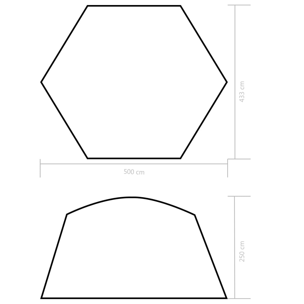 Tente de piscine Tissu 500x433x250 cm Bleu