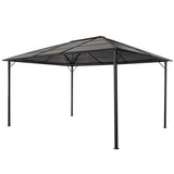 Tonnelle avec toit Aluminium 4x3x2,6 m Noir