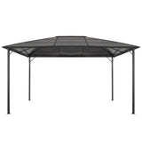 Tonnelle avec toit Aluminium 4x3x2,6 m Noir