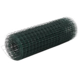 Grillage acier avec revêtement en PVC 10x0,5 m vert