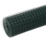 Grillage acier avec revêtement en PVC 10x0,5 m vert