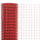 Stahlgewebe mit PVC-Beschichtung 25x1 m Rot