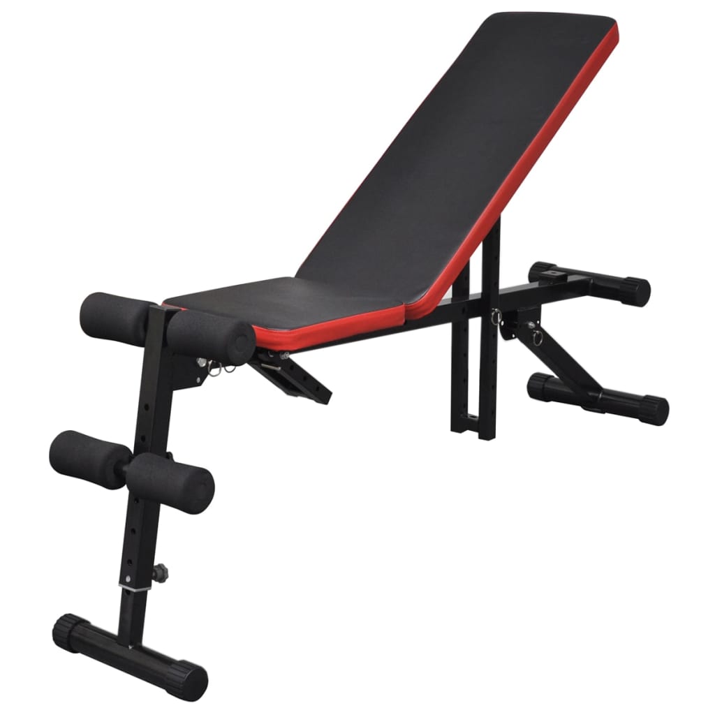 Adjustable training bench with dumbbell set 60.5 kg