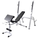 Training bench and weight rack dumbbell set 60.5 kg