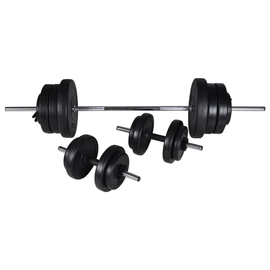 Training bench and weight rack dumbbell set 60.5 kg