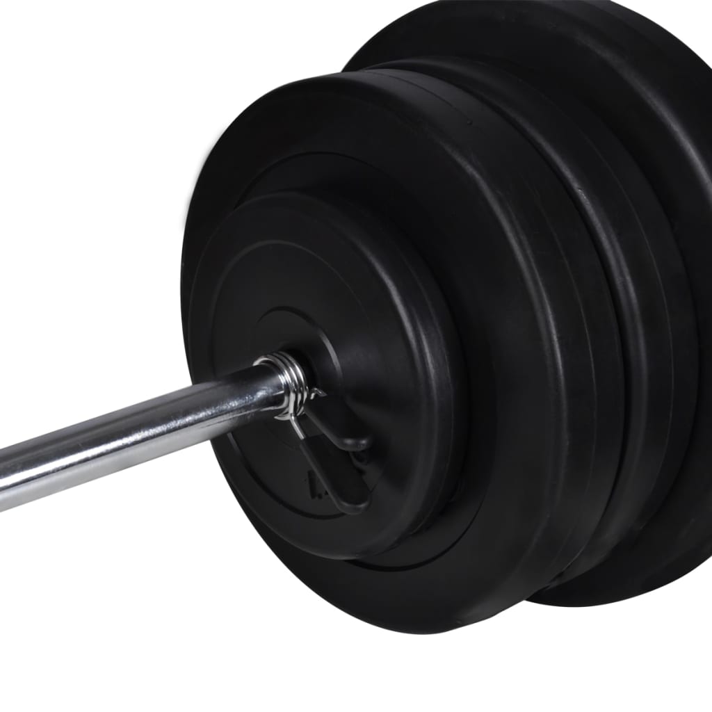 Training bench and weight rack dumbbell set 60.5 kg