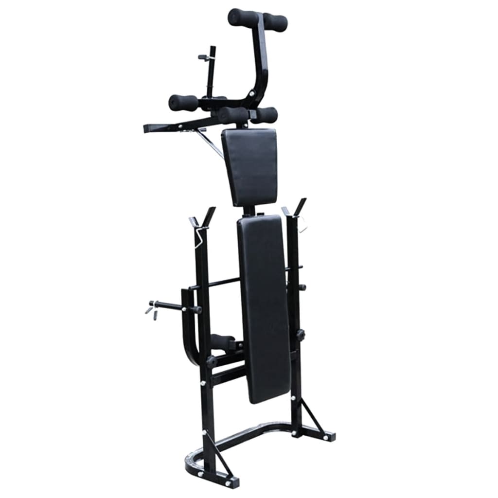 Training bench with weight rack dumbbell set 60.5kg