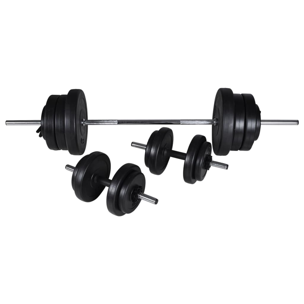 Training bench with weight rack dumbbell set 60.5kg