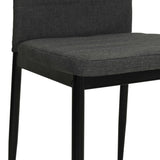 Chaises à manger lot de 6 gris foncé tissu