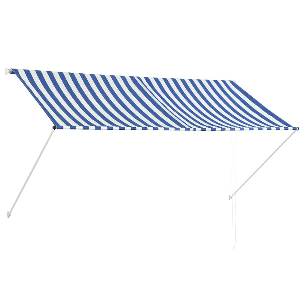 Retractable awning 250x150 cm Blue and white