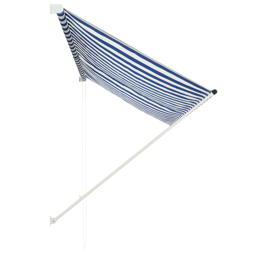 Retractable awning 250x150 cm Blue and white