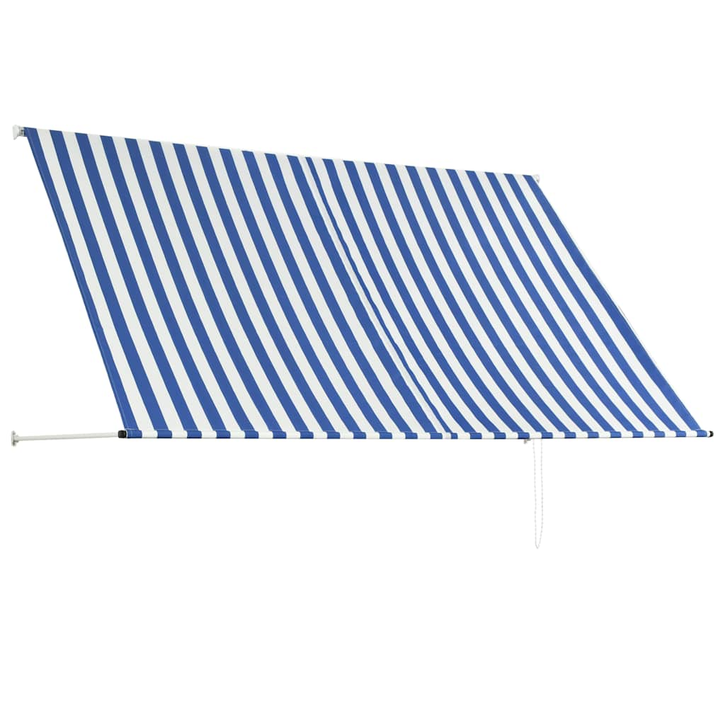 Retractable awning 250x150 cm Blue and white