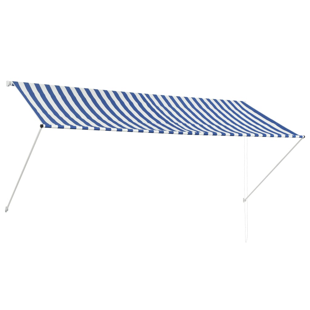 Retractable awning 300x150 cm Blue and white