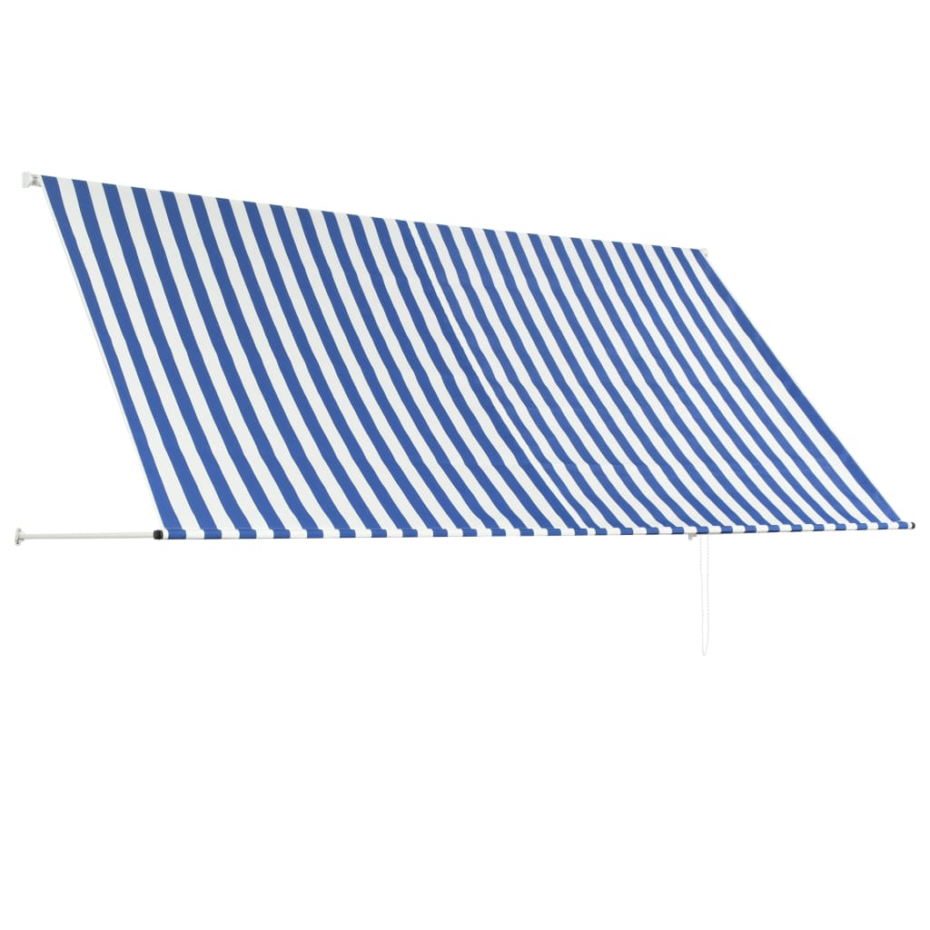 Retractable awning 300x150 cm Blue and white