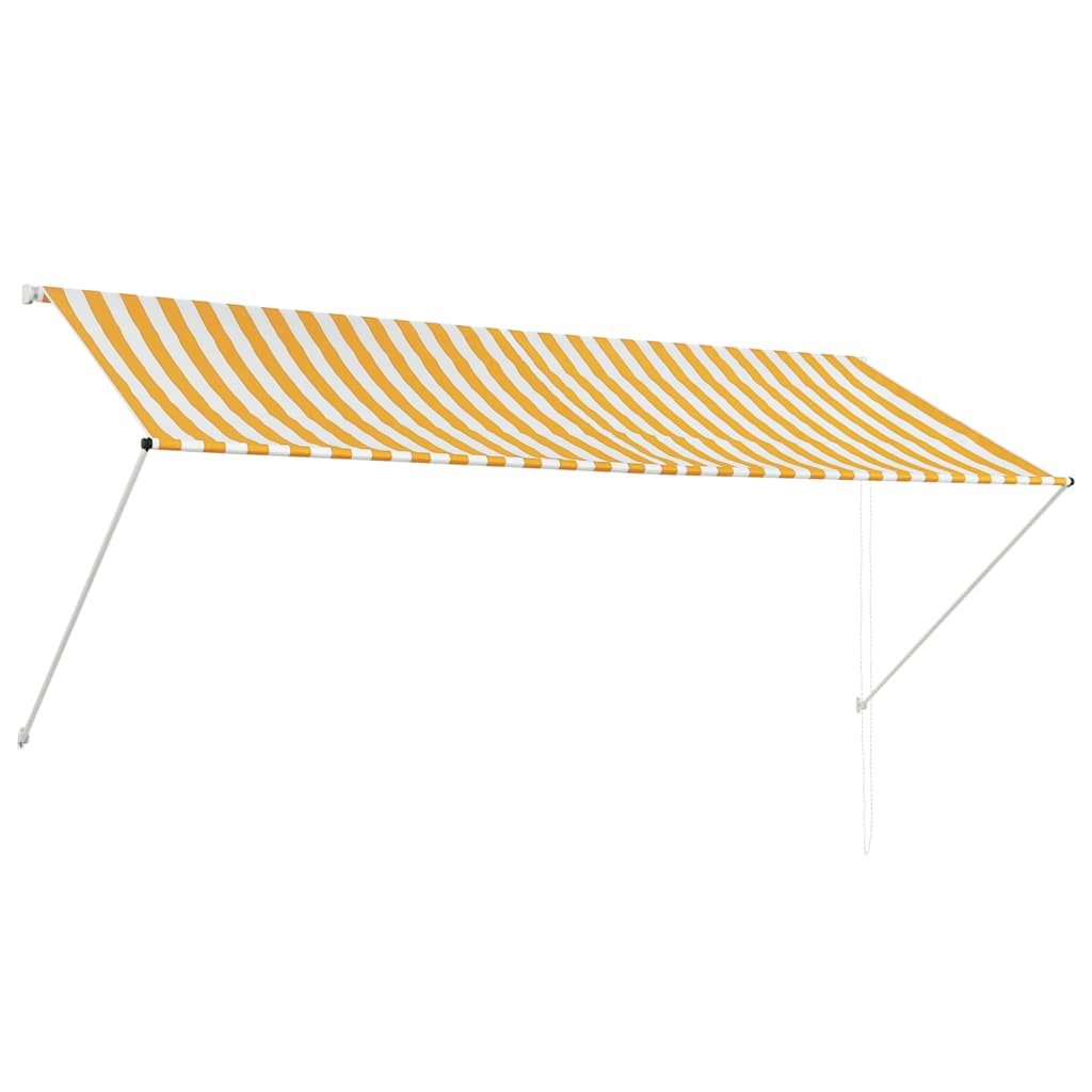 Retractable awning 300x150 cm Yellow and white