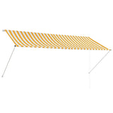 Retractable awning 300x150 cm Yellow and white