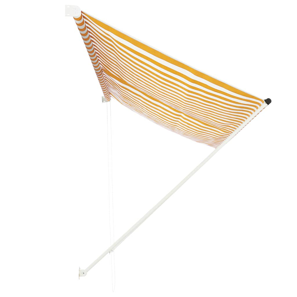 Retractable awning 300x150 cm Yellow and white