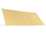 Auvent rétractable 350x150 cm Jaune et blanc