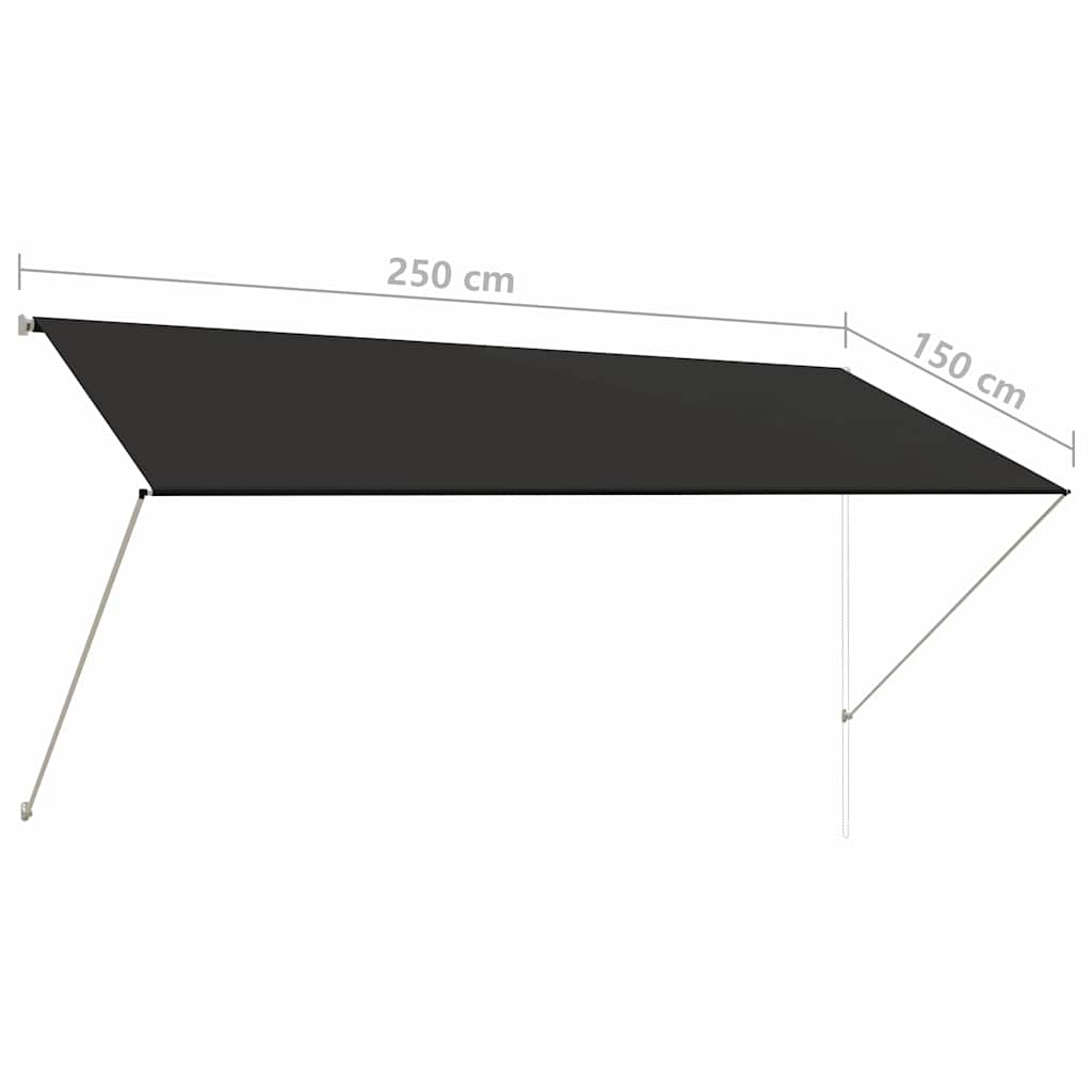 Retractable awning 250x150 cm Anthracite