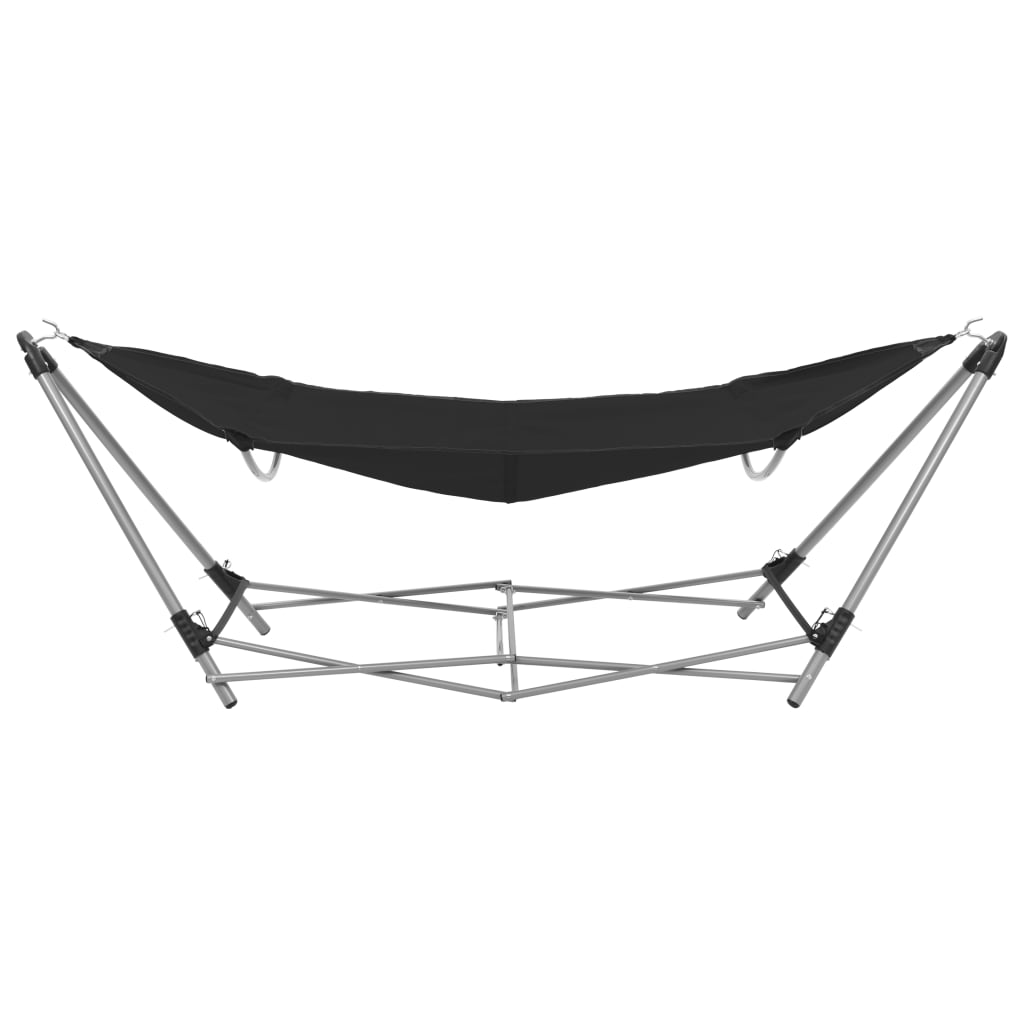 Hamac avec support pliable Noir