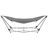 Hamac avec support pliable Gris