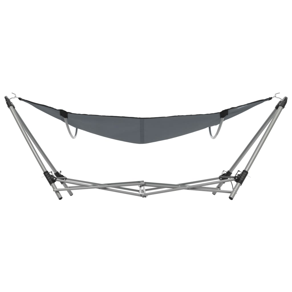 Hamac avec support pliable Gris