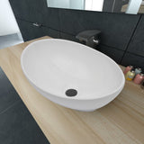 Lavabo céramique 40 x 33 cm Ovale Blanc