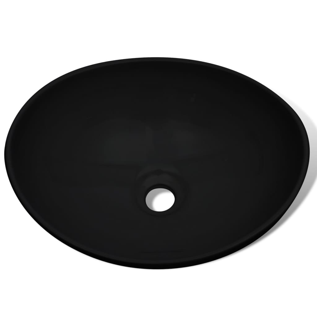 Lavabo céramique 40 x 33 cm Noir