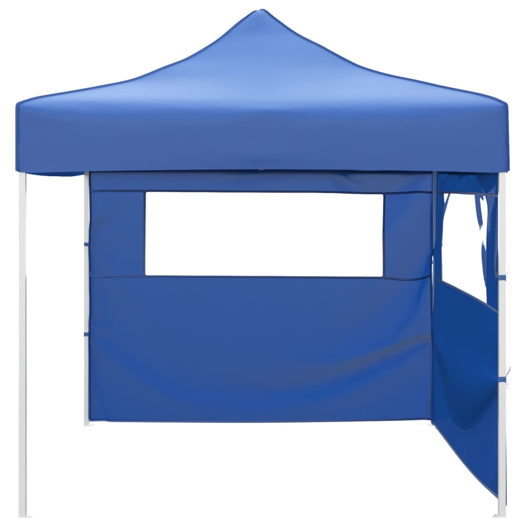 Folding tent with 2 walls 3 x 3 m Blue