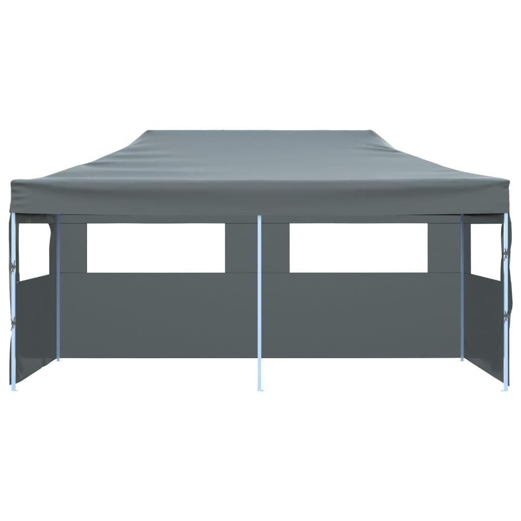 Tente de réception pliable avec parois 3x6 m anthracite