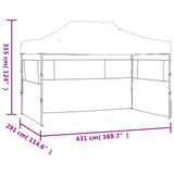 Folding tent with 3 walls 3 x 4.5 m Cream