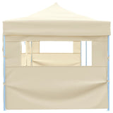 3x9m cream pop-up folding reception tent with 5 walls