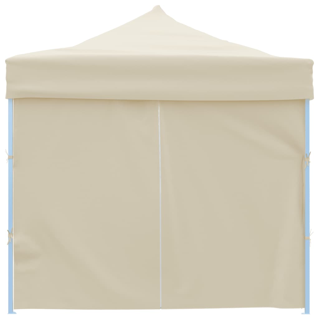 Tente de réception pliable avec 8 parois 3x9 m Blanc cassé