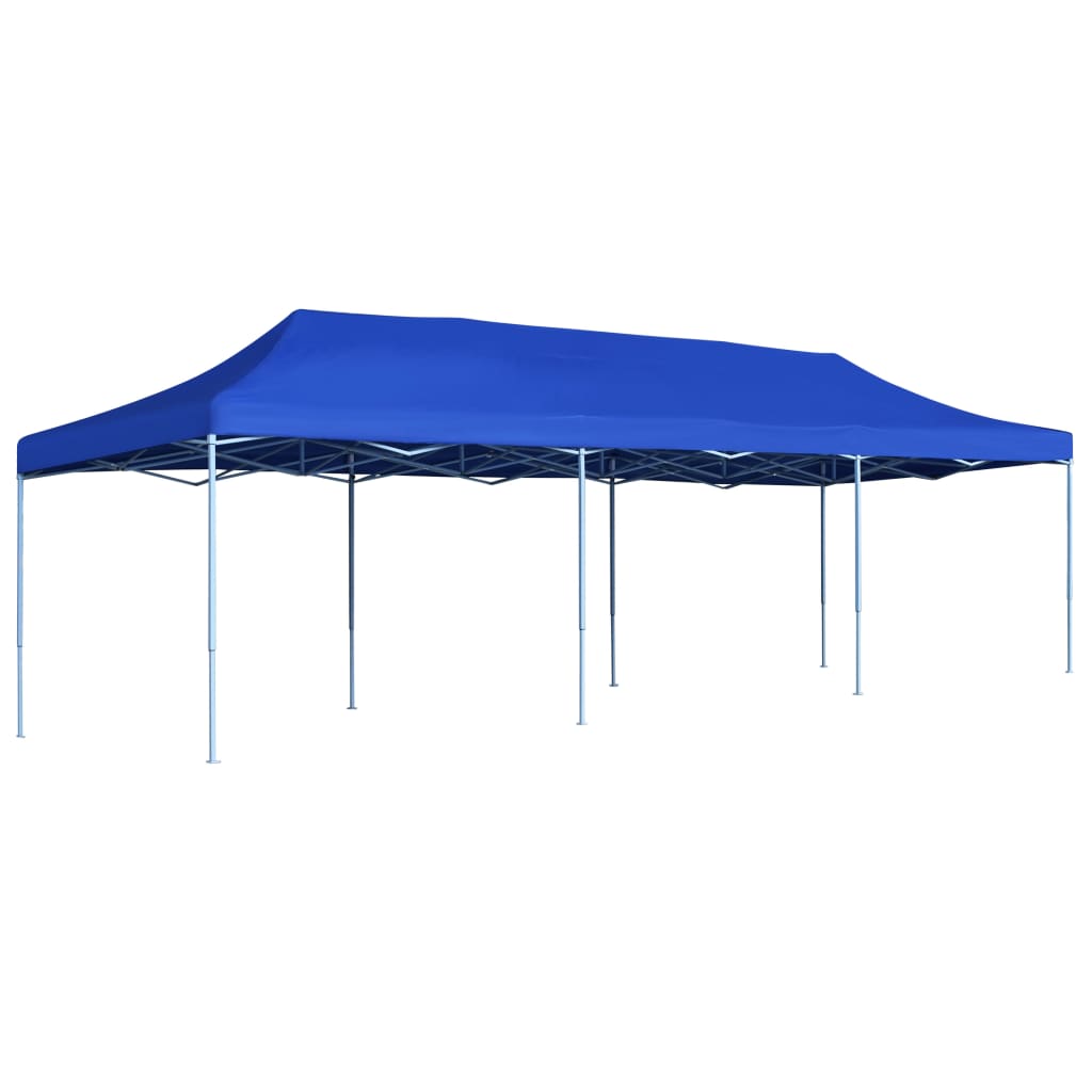 Tente de réception pliable 3x9 m Bleu