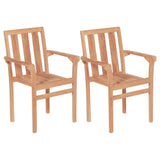 Ensemble de bistro de jardin 3 pcs teck solide