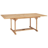 Table de jardin extensible 150-200x100x75 cm Teck solide