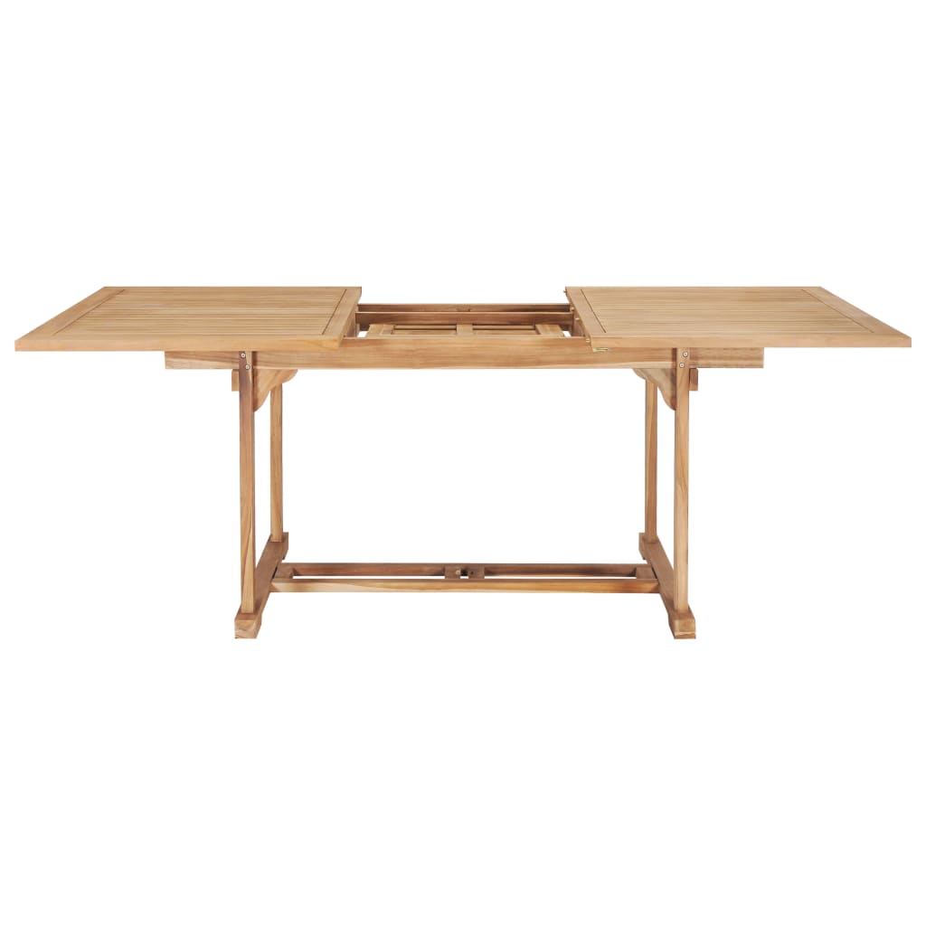 Table de jardin extensible 150-200x100x75 cm Teck solide