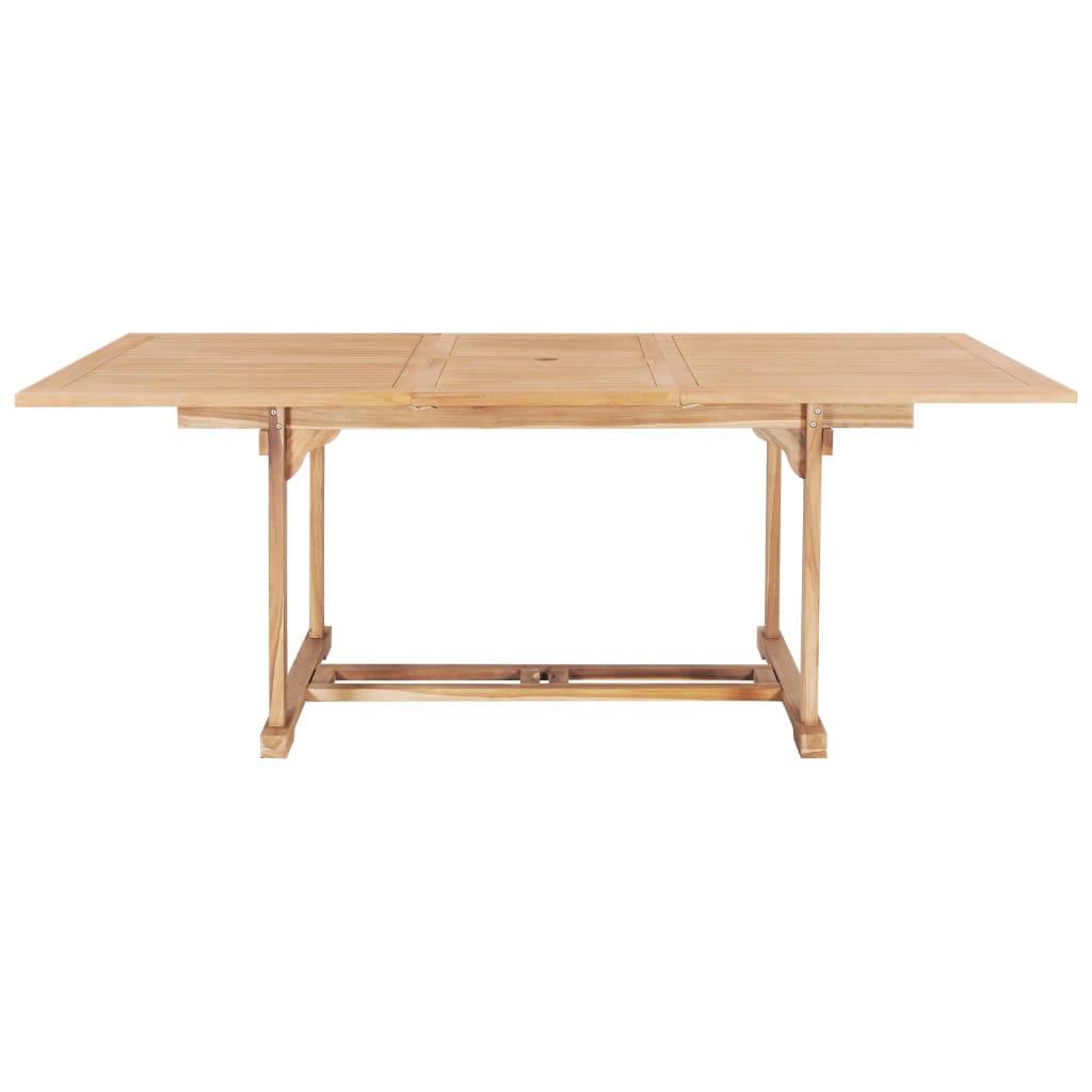 Table de jardin extensible 150-200x100x75 cm Teck solide