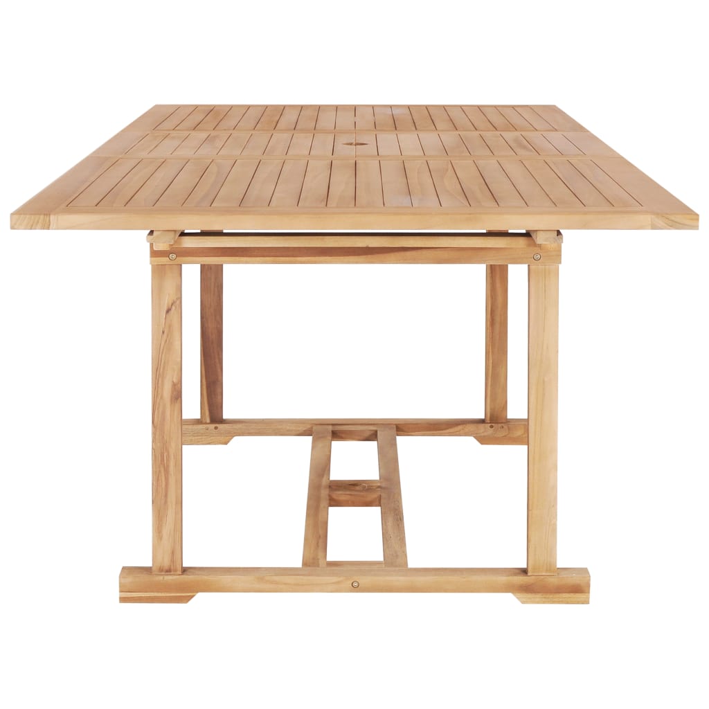 Table de jardin extensible 150-200x100x75 cm Teck solide