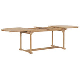 Table extensible de jardin 180-280x100x75 cm Teck solide Ovale