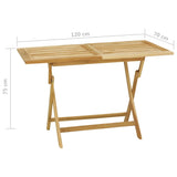 Ensemble à manger d'extérieur 5pcs Bois solide de teck