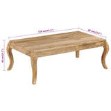 Table basse 110x60x40 cm Bois de manguier massif