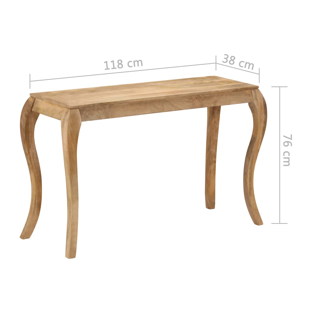 Table console 118x38x76 cm Bois de manguier massif