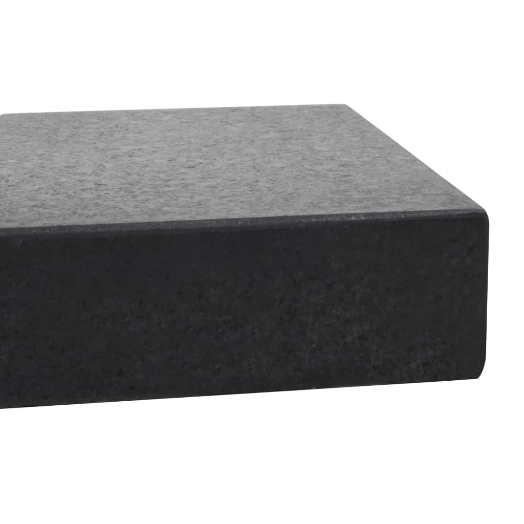 Socle de parasol rectangulaire Granite 25 kg Noir